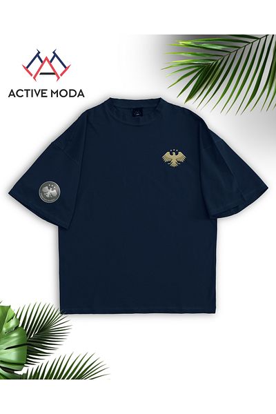 ACTIVE MODA -Men's Cotton Printed Eagle Tshirt Oversize Big Size