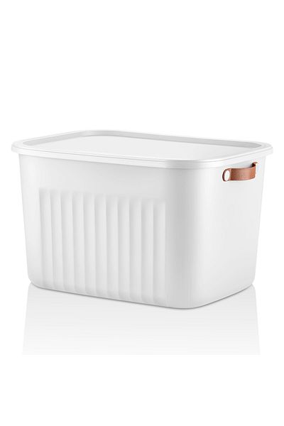 Frapan Home 3 Pieces 20 Lt Multi-Purpose Organizer Box with Lid Inside Cabinet Bathroom Kitchen Organizer