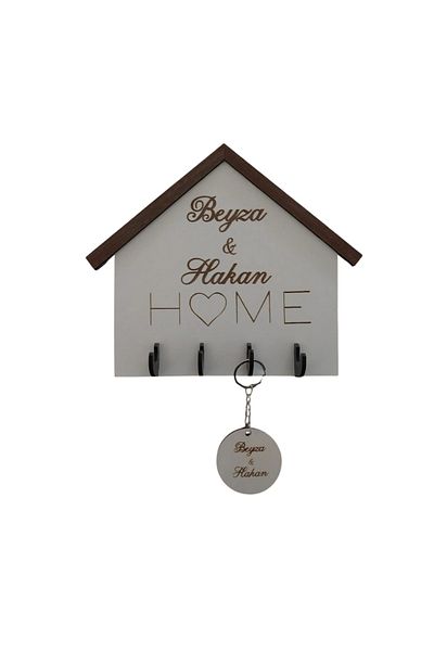 HASODİ Home Sweet Home Mdf Wall Hanging Laser Cut 18 X13 cm Entrance Wall Ornament