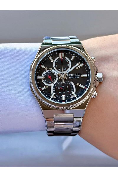 Ferrucci Men's Functions Active Metal Cord Wrist Watch