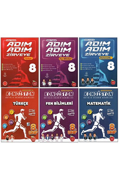 Newton Yayınları NEWTON 8. SINIF ADIM ADIM ZİRVEYE TÜRKÇE+FEN +MATEMATİK+KONDİSYON TÜRKÇE+FEN B.+MATEMATİK (6 KİTAP)