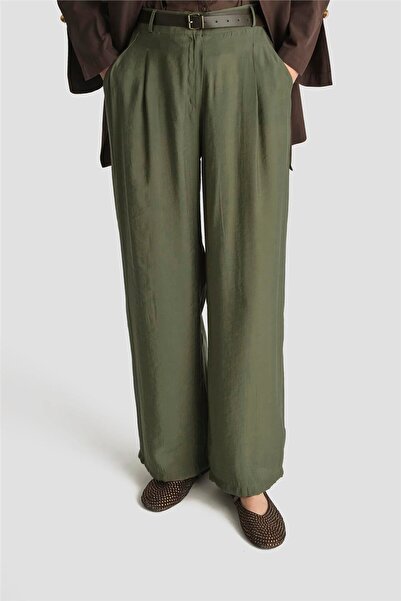 Armine Kemerli Palazzo Pantolon 25Y2810 Haki