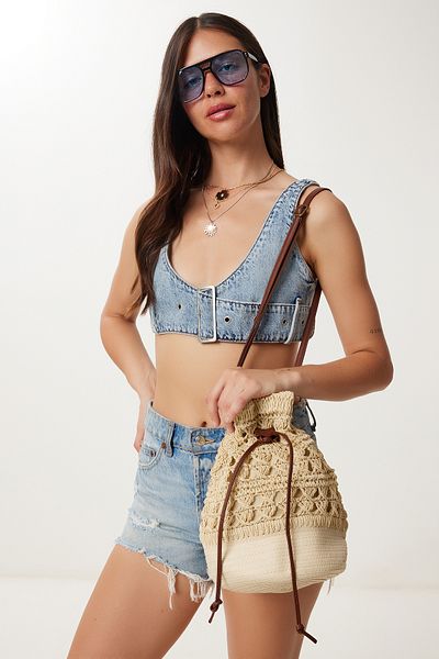 Lovelyİstanbul Straw Shoulder Bag