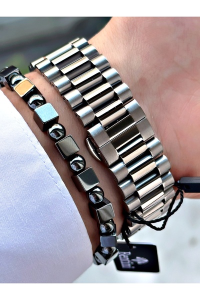 Bentini Men's Wrist Watch with Calendar – Steel Band, 3 Atm Water Resistant, 2-Year Warranty, Gift Bracelet