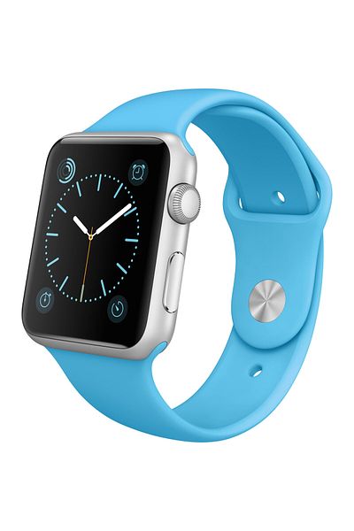 THD Curea albastru ciel silicon pentru Apple Watch 42/44/45 mm, marimea M/L, seriile 1,2,3,4,5,6,7,8