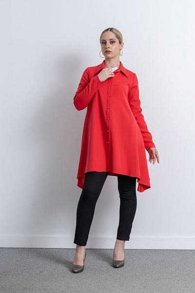 TUĞBA ERGÜL Women's Crepe Fabric Tunic 1230