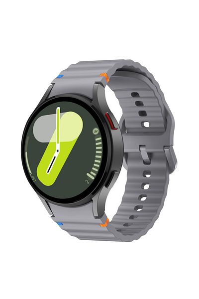 THD 20 mm silicone strap, THD, compatible with Samsung Galaxy Watch 7, Galaxy Watch 6, gray
