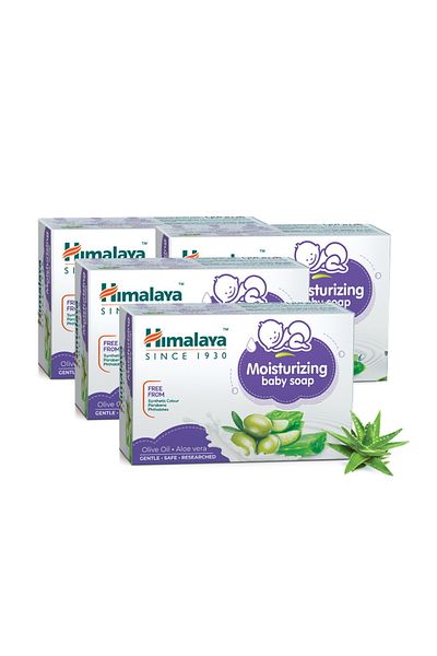 Himalaya Olive Oil & Aloe Vera Moisturizing Baby Soap Value Pack 4