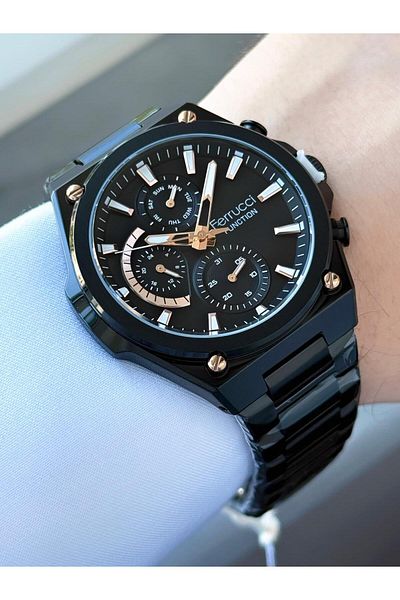 Ferrucci Men's Functions Active Metal Cord Wrist Watch