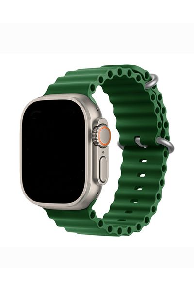 THD Curea Smartwatch,, Modelul Ocean, Apple Watch Ultra2 49 Mm, Apple Watch 45 Mm Seria 10, Verde