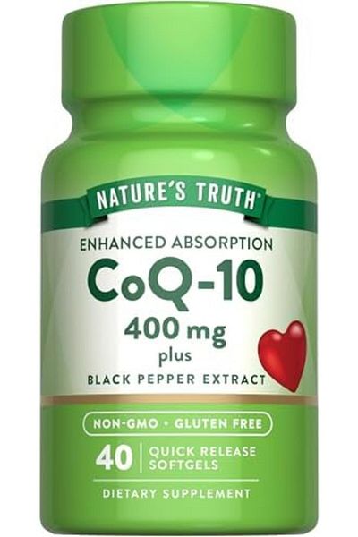 Nature's Truth CoQ10 400mg | 40 Softgels | Maximum Strength Supplement | Enhanced Absorption | Non-G