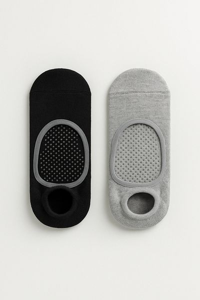 Katia&Bony Women's 2-Piece Asta Yoga / Pilates Step Socks Black / Gray Melange