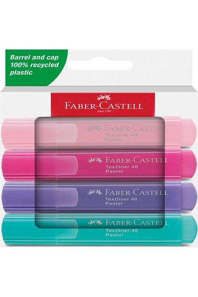 OEM Textmarker Set 4 Carton Pastel Pastel 1546 2024 Faber-castell