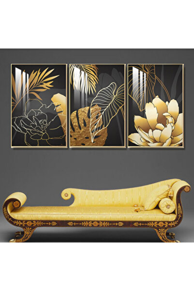 SND ثلاث لوحات جدارية خشبية مع برواز خشبي شامبين و طبقة من الاكريلك الشفاف