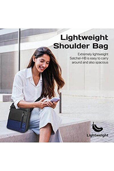 Promate حقيبة كتف أنيقة وعصرية للكمبيوتر اللوحي والكمبيوتر المحمول مقاس 13 بوصة مع سحاب آمن، مقاومة للماء