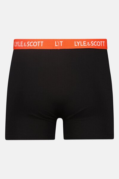 Lyle & Scott Men 5 Pack Brand Logo Boxer Trunks, Black
