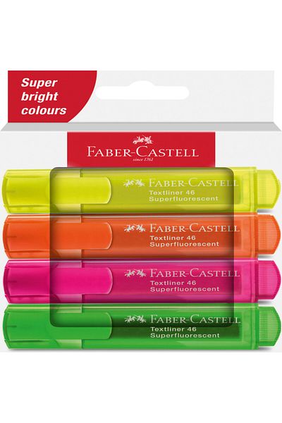 OEM Textmarker Set 4 Carton Superfluorescent 1546 2024 Faber-castell