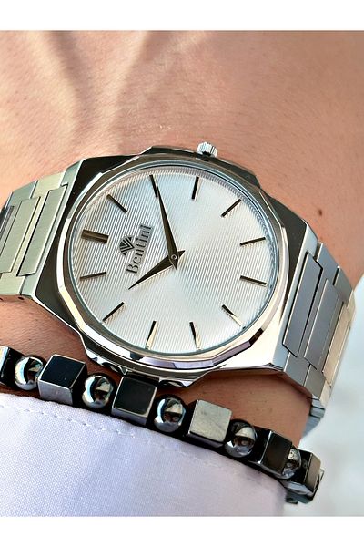 Bentini Men's Wrist Watch – Steel Band, Waterproof, 2-Year Warranty, Gift Bracelet