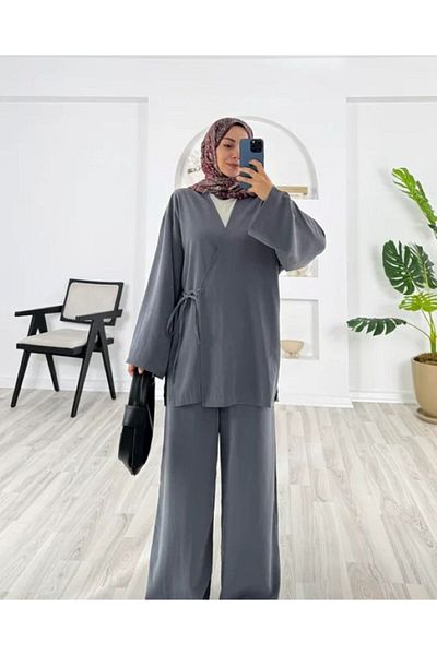 EFSUN MODA Kimono Pants Suit Cupra Fabric