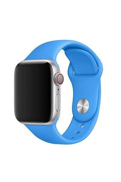THD Curea din silicon albastru clasic pentru Apple Watch 42/44/45 mm, marimea M/L, seriile 1,2,3,4,5,6,7