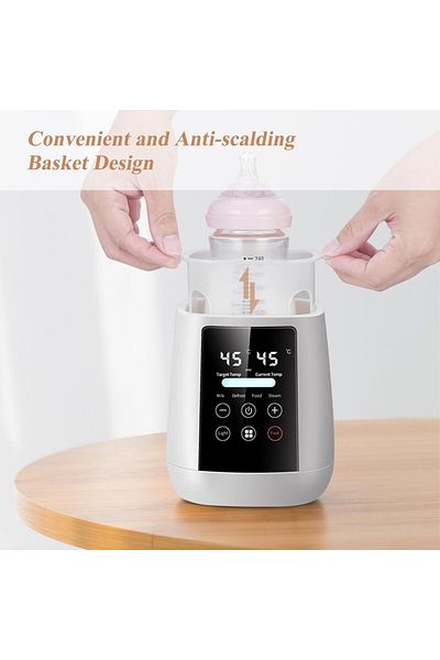 Yelajoy Baby Bottle Warmer,6-in-1 Automatic BPA-Free,LCD Display, Temperature Control,with Night Light