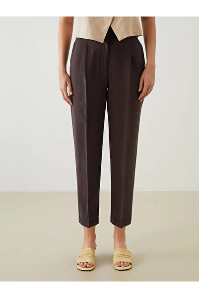 LC Waikiki LCWAIKIKI Classic Kahverengi Loose Fit Cigarette Kadın Pantolon