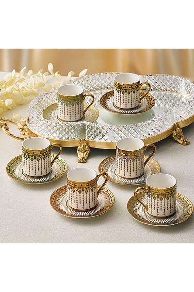 Aryıldız Parisa 12 Piece Turkish Coffee Cup for 6 People
