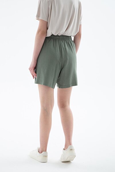 Fashion Friends Linen Blended Comfort Fit Elastic Short Short Short 25Y0606K1