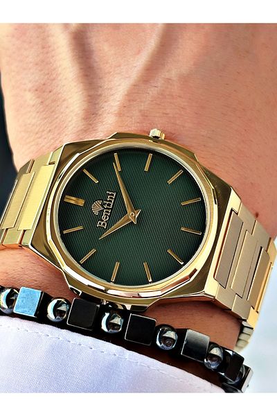 Bentini Men's Wrist Watch – Steel Band, Waterproof, 2-Year Warranty, Gift Bracelet