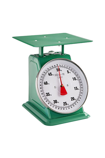 Lawazim 50kg Green Mechanical Kitchen Scale - Analog Dial Food Weighing for Home & Restaurant