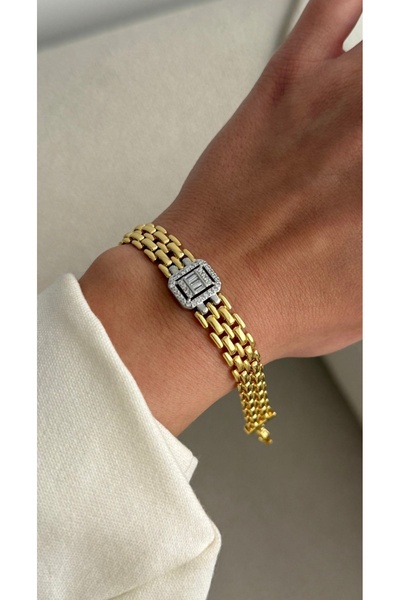 Vi store سوار من الخوص المستورد مع أحجار الباجيت الفولاذية