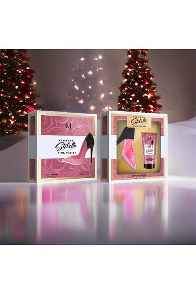 Intisimo Stiletto Pink Set, Women, Perfume 50 ml + Body Lotion 50 ml - Montage Brands