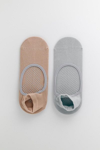 Katia&Bony Pachet de 2 șosete Asta Yoga / Pilates Step pentru femei, bej / verde deschis