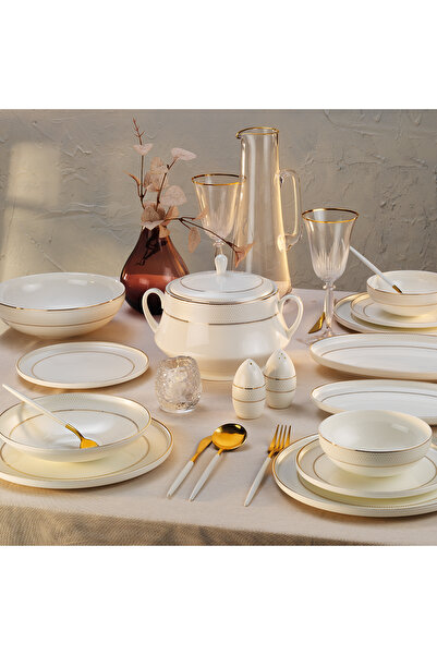 Aryıldız Vanessa Gold 60 Parça 12 Kişilik Yemek Takımı