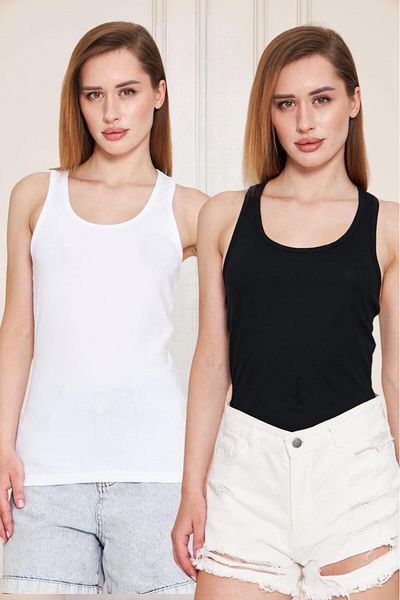 Moda Işık Sports Undershirt 2 Pack Plain 100% Cotton