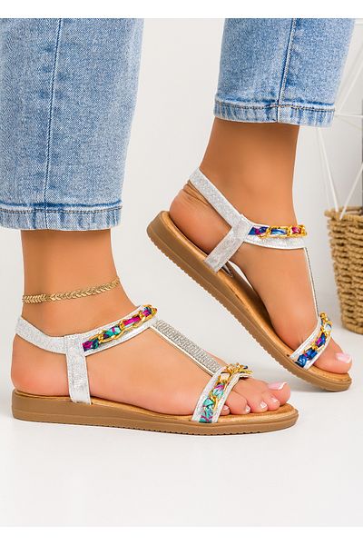 starlike Women's white sandals A009