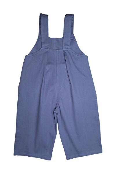 Ozmoz By Mukadder Özden Embroidered Navy Blue Spring Baby Girl Jumpsuit