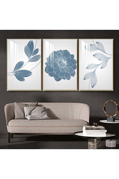 SND ثلاث لوحات جدارية خشبية مع برواز خشبي بني و طبقة من الاكريلك الشفاف