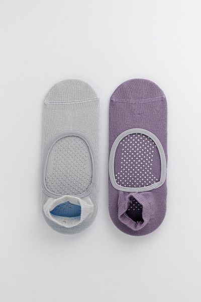 Katia&Bony Women's Yoga and Pilates Asta 2-Piece Step Socks - Light Blue/Lilac