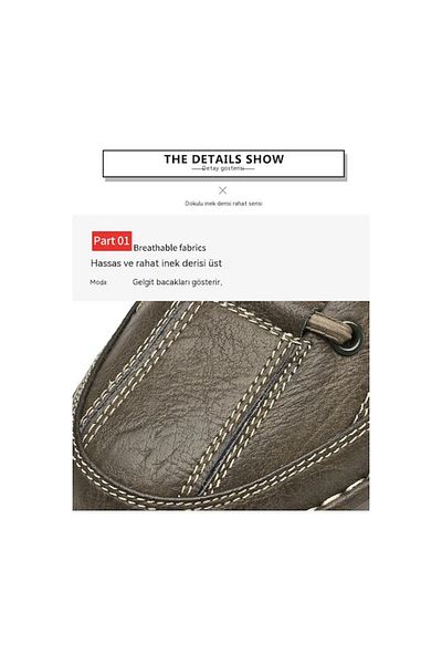 AyShop Pantofi de zi cu zi în stil casual din piele pentru bărbați
