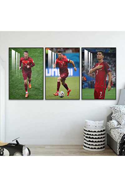 Marktna ثلاث لوحات جدارية خشبية مع برواز خشبي فضي و طبقة من الاكريلك الشفاف