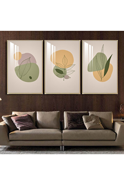 4gdran ثلاث لوحات جدارية خشبية مع برواز خشبي شامبين و طبقة من الاكريلك الشفاف