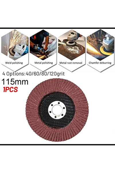 Genel Markalar Avuç Taşlama Makinesi İçin 115mm 10 Adet Yaprak Zımpra 10lu Flap Disk Alüminyum Oksit Aşındırma