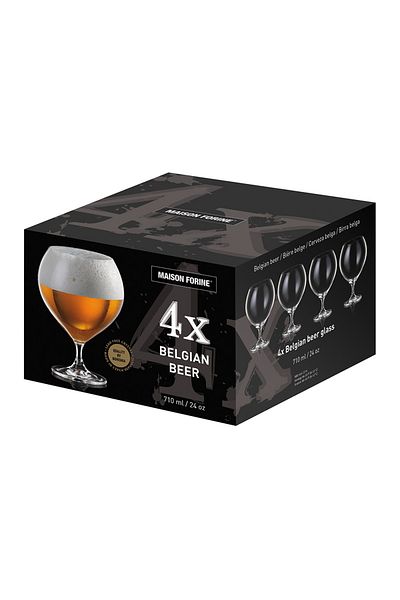 MAISON FORINE Set 4 pahare bere cu picior 710ml, Belgian