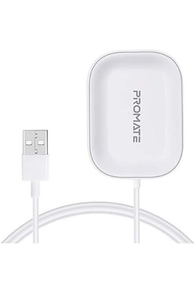 Promate Wireless Charger for AirPods, Powerful 5W Wireless Charging Dock with Anti-Slip Surface Desi