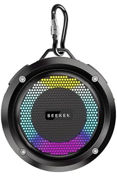 seeken Bluetooth Portable Speaker IPX7 - Black | Water Resistant | 10-Hour Playtime | Wireless Stere