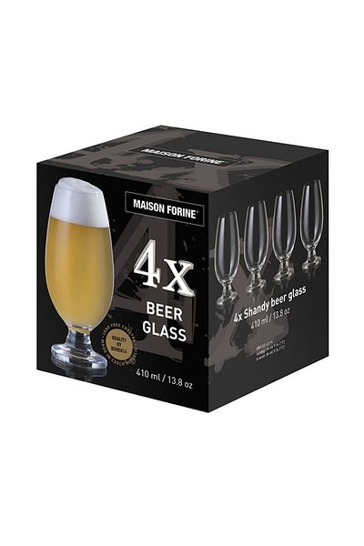 MAISON FORINE Set 4 pahare bere cu picior 410ml, Shandy