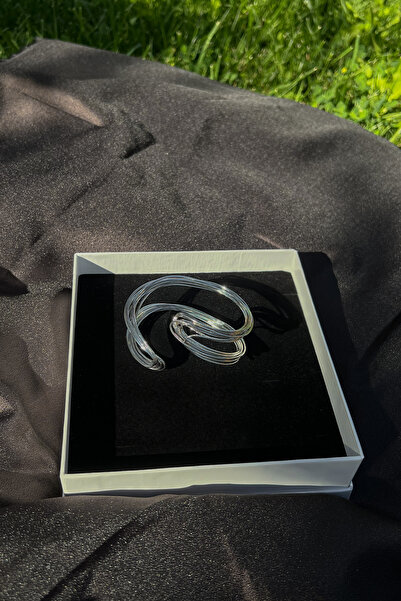 MİLSO سوار نسائي حديث على شكل لولبي فضي