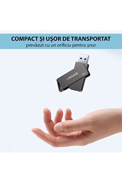 Usams Memorie USB USAMS Rotable 3.0 High Speed 32G - Iron Gray