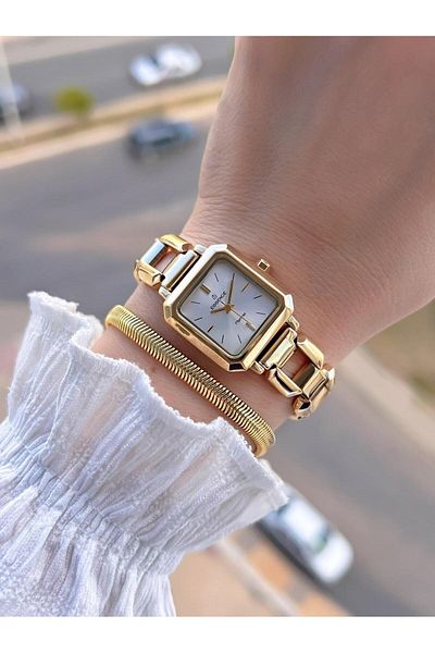 Essence Steel Case and Cord 2 Years Warranty 3 Atm Water Resistant Women's Wristwatch + Bracelet Sdf130